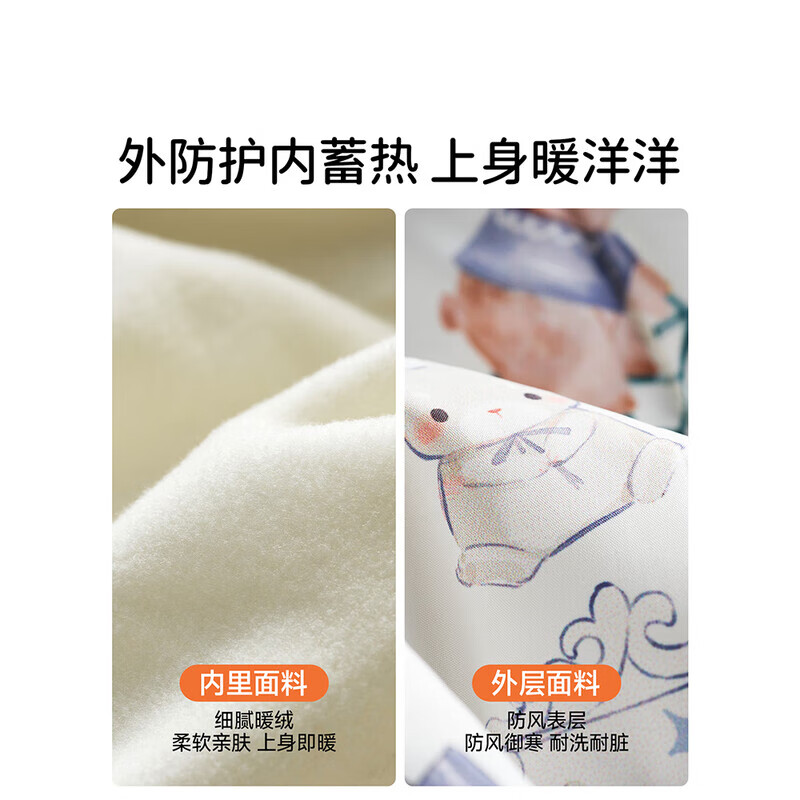 欧孕宝宝棉服冬季2025新款加厚加绒夹棉儿童棉衣男童女童棉袄棉外套  萌小鹿 80 cm【参考身高73cm-80cm】