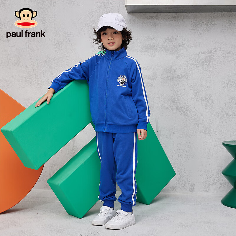 大嘴猴(paul frank)童装儿童套装2025秋冬季款中大童潮酷男女童宽松舒适中大童休闲装 151B宝蓝色 160 京东折扣/优惠券