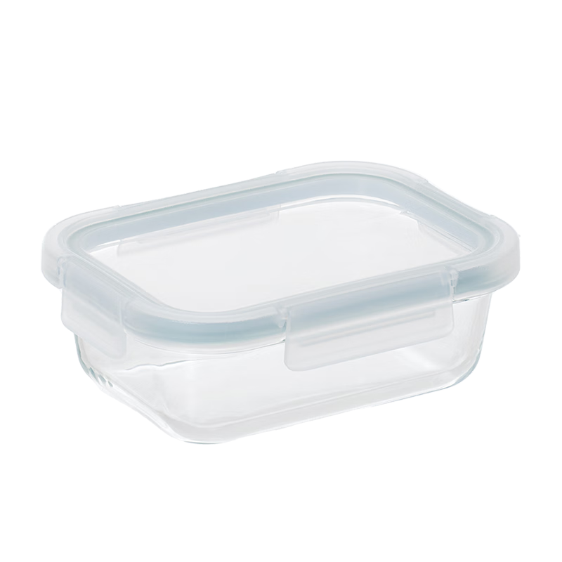 京东京造高硼硅耐热玻璃保鲜盒便当盒饭盒可微波冰箱保鲜食品接触级700mL