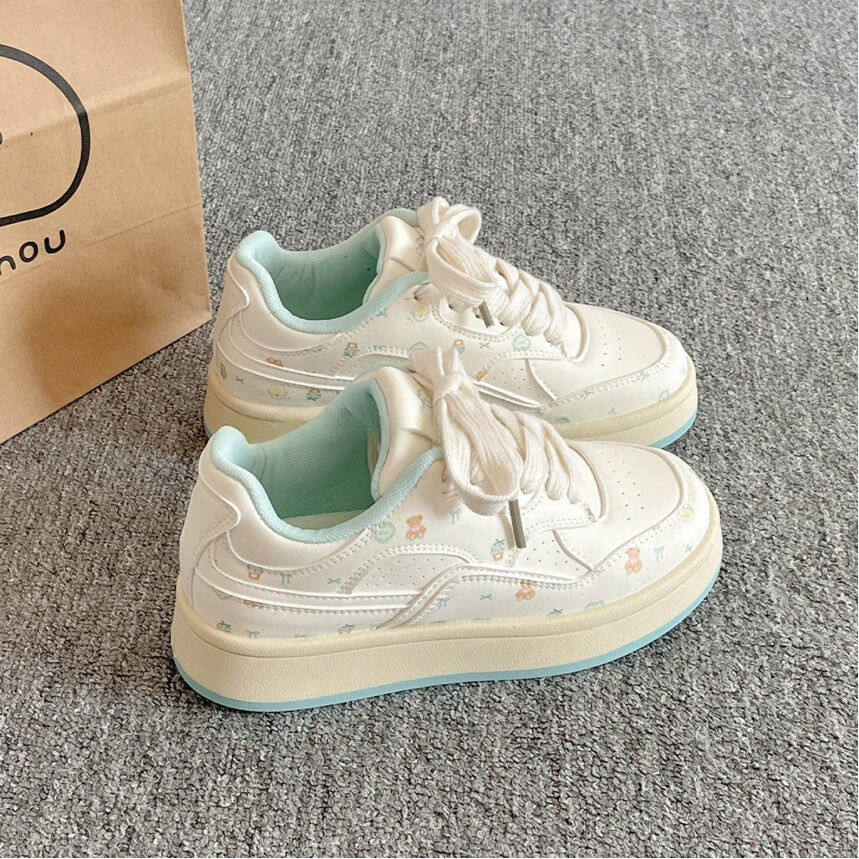 回力【厂牌】高颜值厚底小白鞋女款新款韩系板鞋子女鞋面包鞋潮鞋 粉色 38