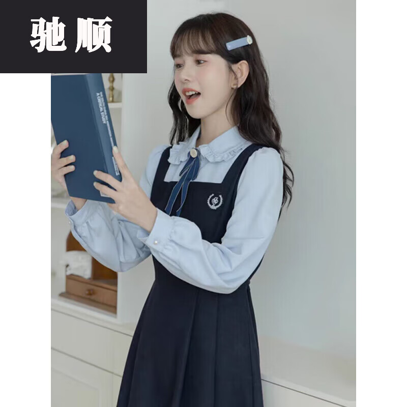 弛顺主持人礼服女初中生秋冬季中学生演出服朗诵演讲比赛高中生连衣裙