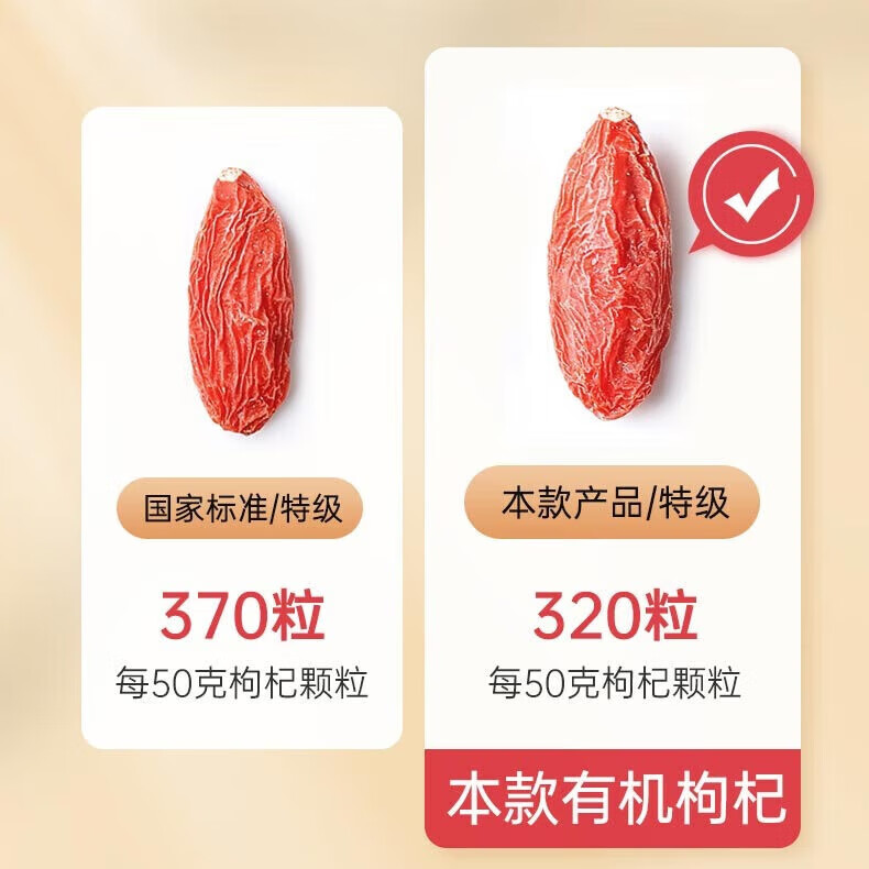 纳姆果园青海特产柴达木枸杞有机红枸杞250g罐装头茬免洗枸杞养生滋补 2罐 有机特级大果（250g/罐）