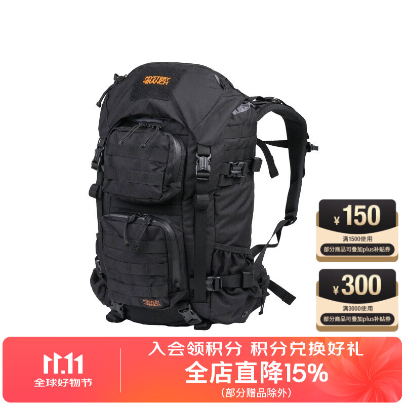MYSTERY RANCH 神秘农场 城市户外休闲运动Blitz闪击战术登山通勤双肩背包军迷 35L 黑色 L/XL码