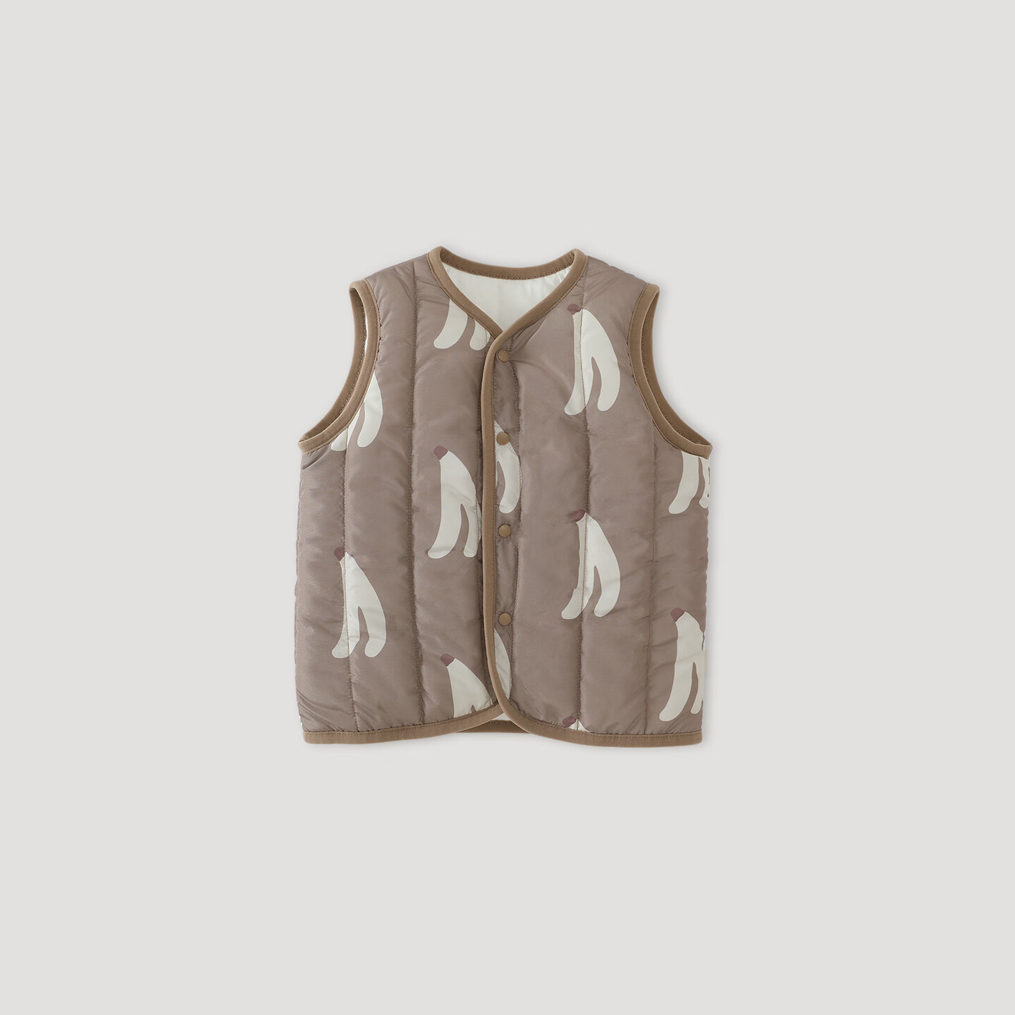 巴厘小猪儿童马甲秋冬夹棉内胆男童加厚保暖马夹女童棉服上衣宝宝打底背心 天之蕉子 120