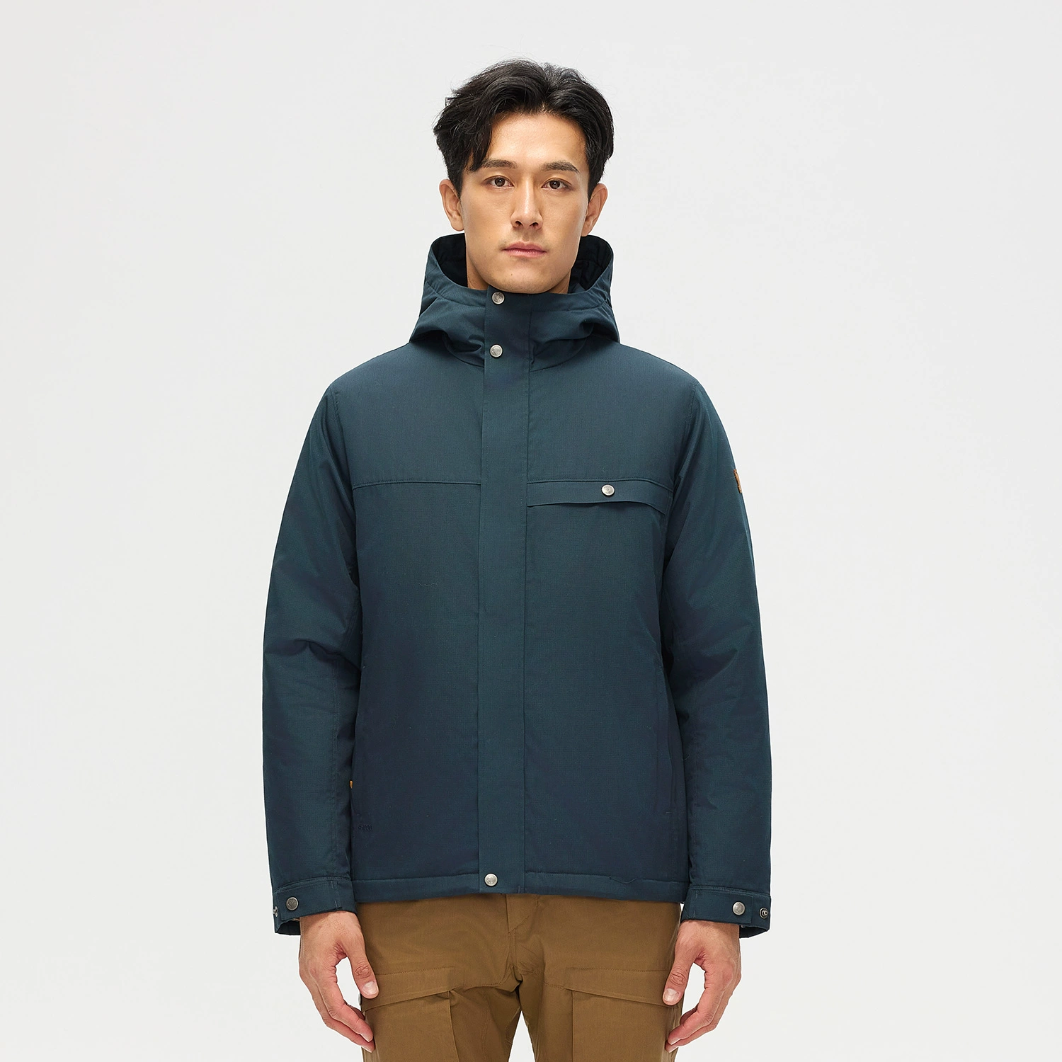 FJALLRAVEN北极狐25秋冬G1000羊毛混纺棉服男士户外保暖棉夹克062521035 555暗海蓝 M 【AM】