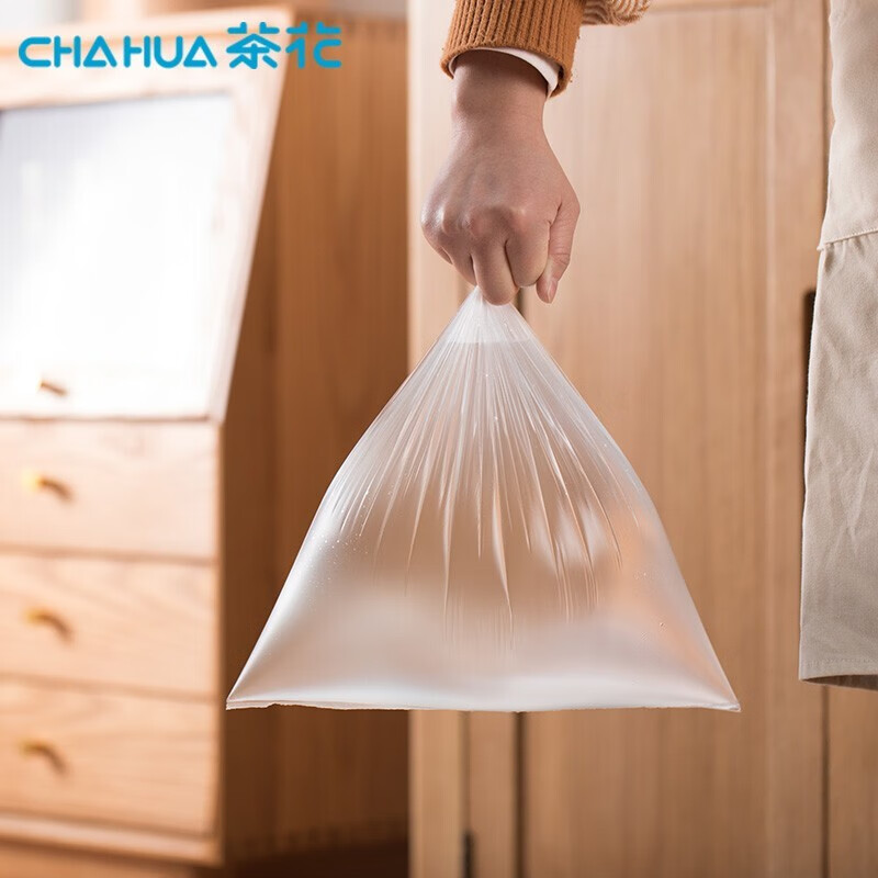茶花【甄选直发】保鲜袋断点式家用经济装食品袋加厚连卷密封袋冰箱冷 加大1卷（30cm*40cm）-100只-1卷