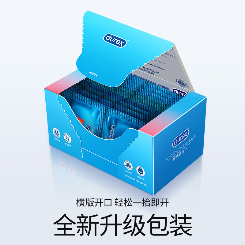 杜蕾斯（durex）避孕套超值组合 安全套男用超薄裸入久久套 两性用品套套 经典四合一18