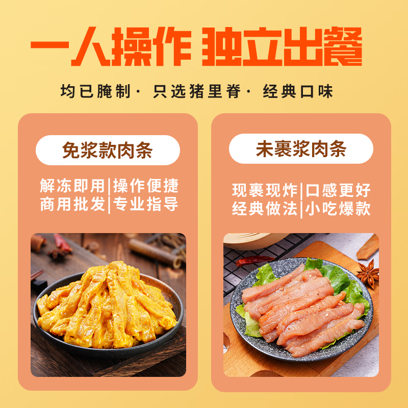 喜开得桥头排骨小酥肉条半成品生鲜食材猪里脊预制菜商用小吃空气炸锅 【试吃装】【需浆版】桥头炸肉150g