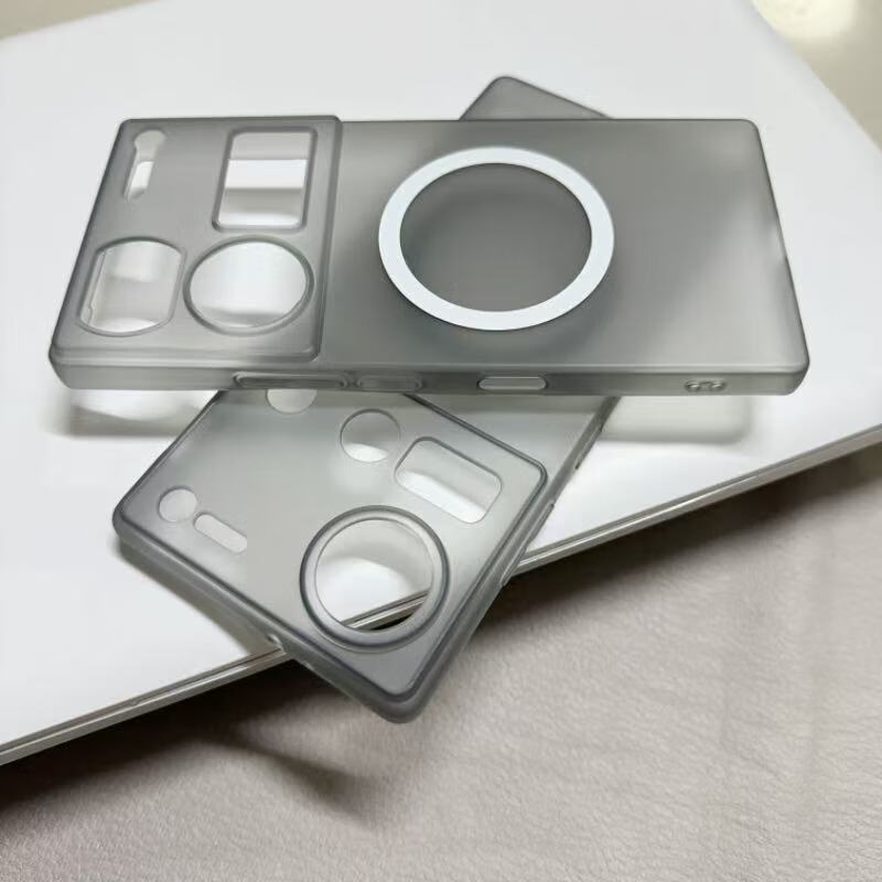 努比亚适用适用努比亚z60ultra手机保护壳z70ultra磁吸透黑软壳男女全包 半隐透灰软壳叶+黑磁吸 努比亚Z60Ultra