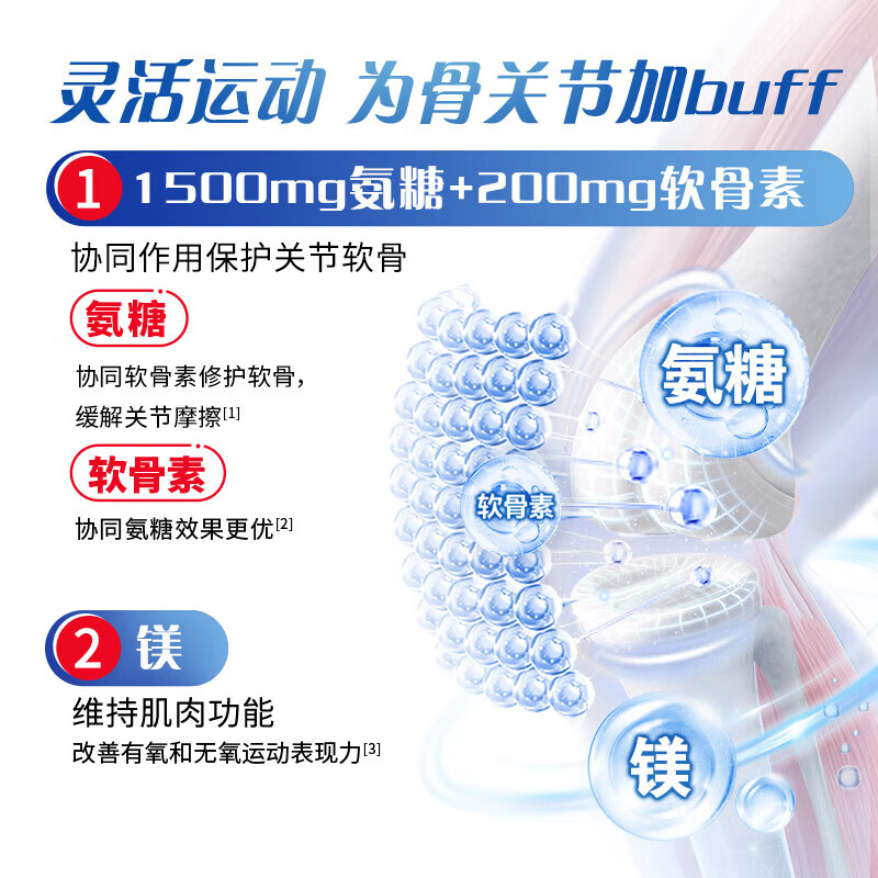 益节(MoveFree)氨糖软骨素钙片维骨力营养品 男士