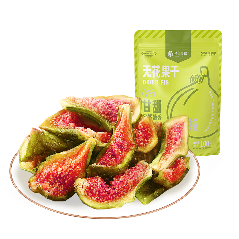 楼兰蜜语烘干无花果干100g 无添加 0硫熏0漂白滋补孕妇新疆零食水果干