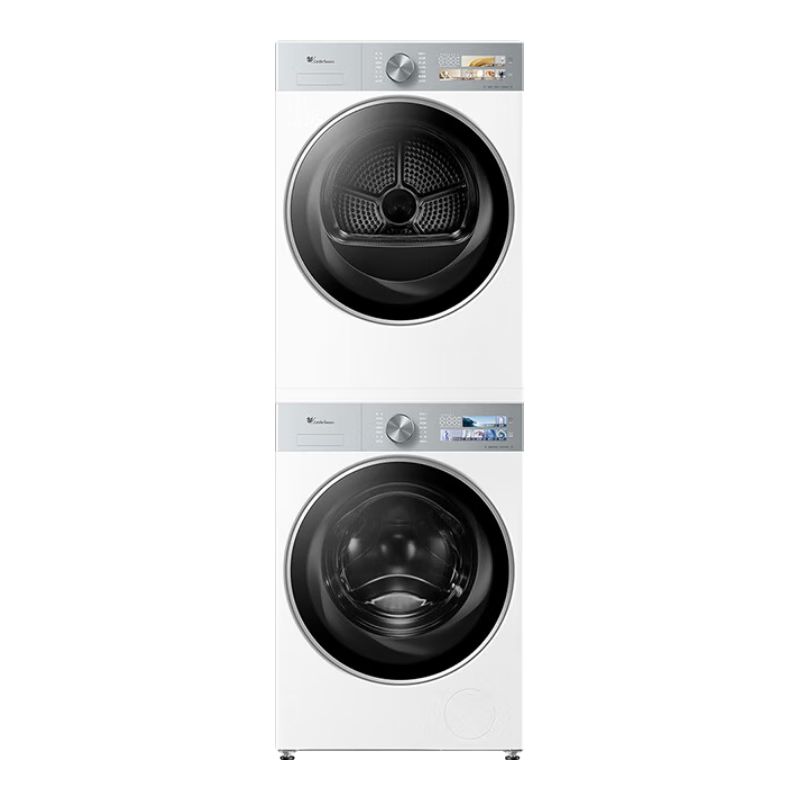 小天鹅（LittleSwan）小乌梅3.0奶油白洗烘套装 10KG滚筒洗衣机+热泵烘干机纯平全嵌洗烘套装  TG10VE40W+TH10VE40W