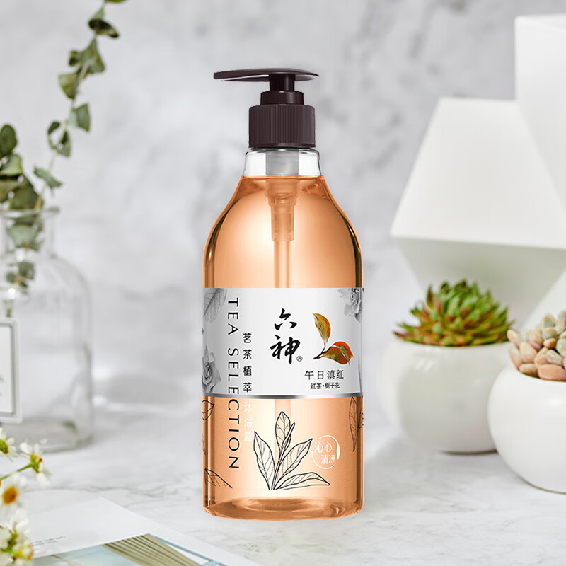 六神茗茶植萃沐浴露午日滇红（红茶+栀子花）475ml*1瓶长久留香 其他/other 1件 x 475ml