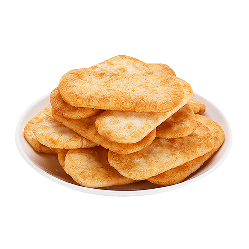 米多奇(MIDUOQI)香米餅仙貝非油炸咸味大米餅干膨化食品代餐早餐休閑解饞零食小吃 試吃*30包 香米餅【咸味】1包3片/10g