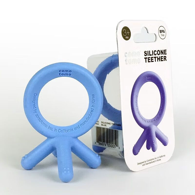 可么多么(como tomo)原裝進(jìn)口可么多么寶寶咬膠安撫磨牙棒按摩牙齦緩解出牙不適易握 藍(lán)色
