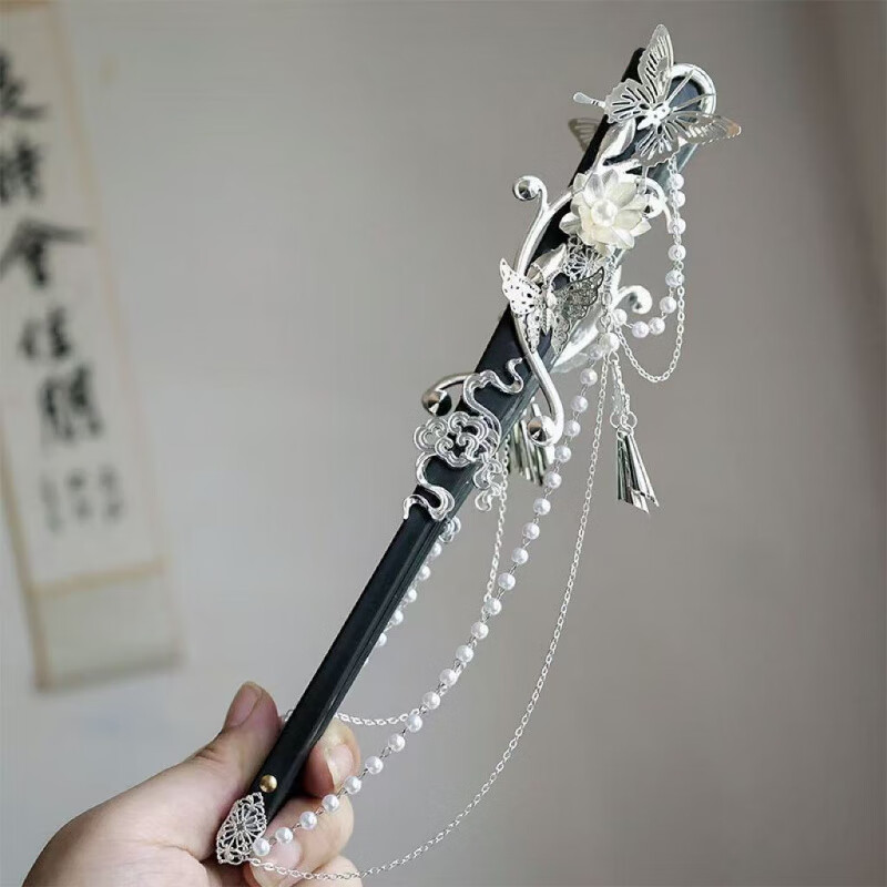 天官赐福花城谢怜衍生扇子cos手持扇古风拍照道具华丽款折扇配饰 花城