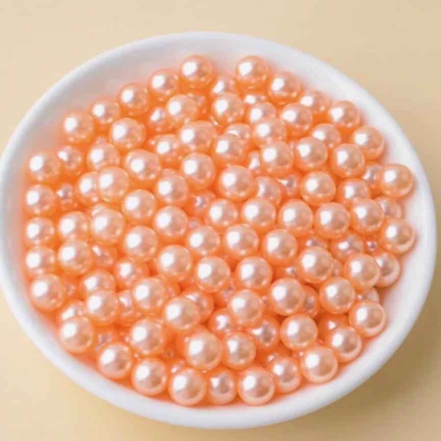 新品彩色ABS珍珠双色仿珍珠子diy衣服钉珍珠散珠婚庆手工圆珠装饰 咖啡色无孔abs珍珠10毫米一包1000颗