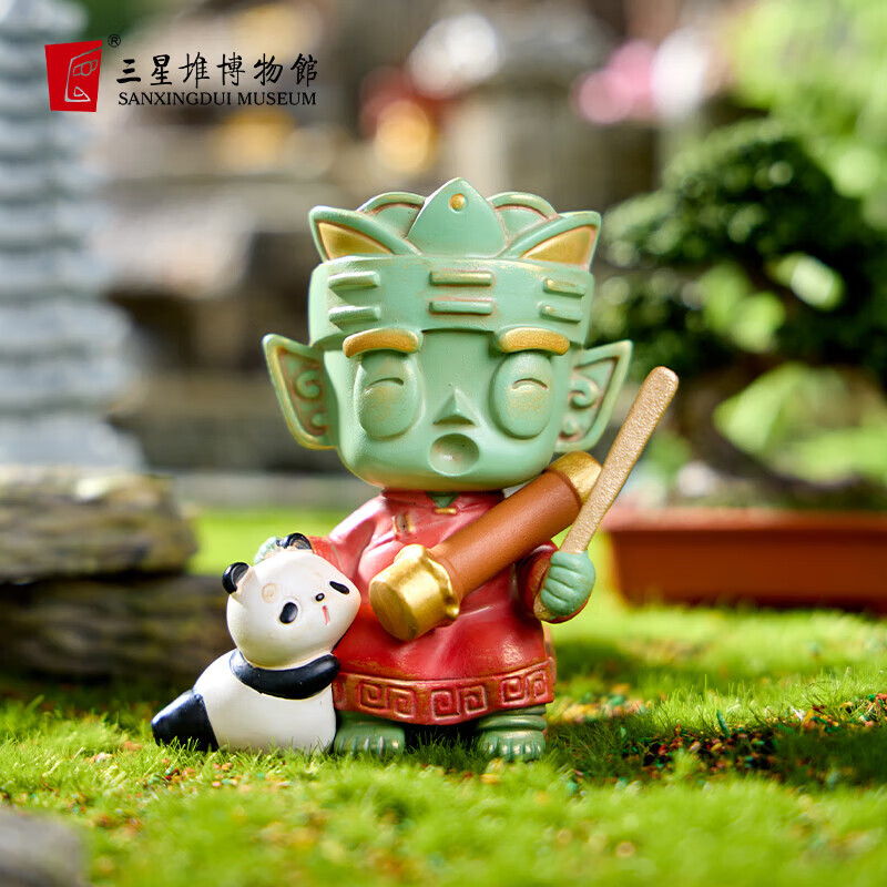 三星堆博物馆市井小堆盲盒博物馆文创周边纪念品四川旅游创意伴手礼物送朋友手办摆件可爱卡通公仔熊猫四川特色 市井小堆端盒（4盒）