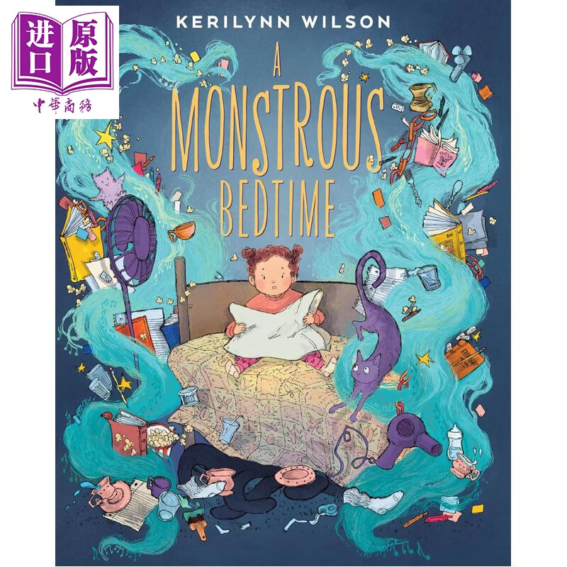 哄睡主题 怪物的睡前时光 A Monstrous Bedtime 英文原版 儿童绘本故事书 亲子睡前读物 进口童书 精装 4岁以上