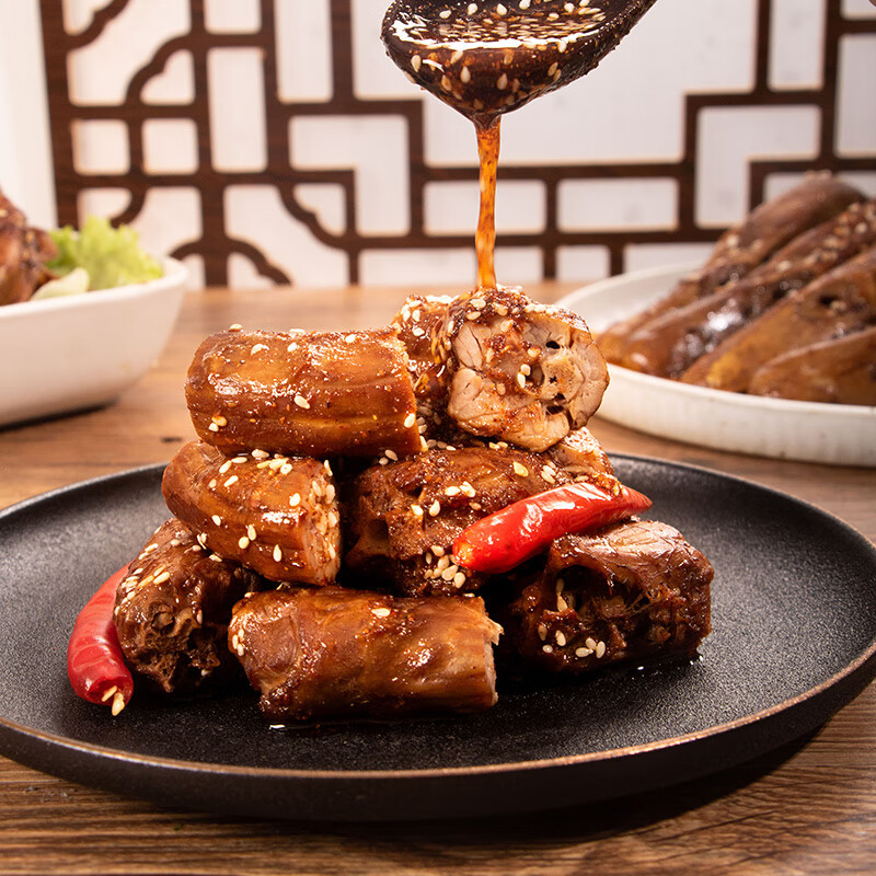 温氏鸭肠2斤 鸭杂鸭舌冷冻鸭货 火锅食料烤卤煮涮锅烧烤生鲜食材 鸭脖2斤【129任选4件】