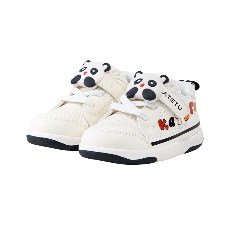 卡特兔宝宝学步鞋春季软底防滑机能鞋透气婴幼男童女童户外休闲鞋幼儿园 白黑 22 内长13.5cm 脚长12.5-13.0