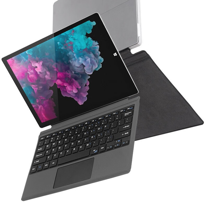 适用微软SurfacePorn34567键盘保护壳Surfacepro5七彩背光键盘套 Surface键盘*浅灰色（七彩背光拨动开关 微软SurfacePro34567/7+蓝牙键盘