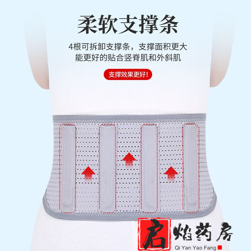 通用【药房直售】汁寒磐 护腰带腰间盘突出腰带腰椎劳损腰部弹绑带支 7厘米宽(黑色) XL码-适合腰围2.7--3尺