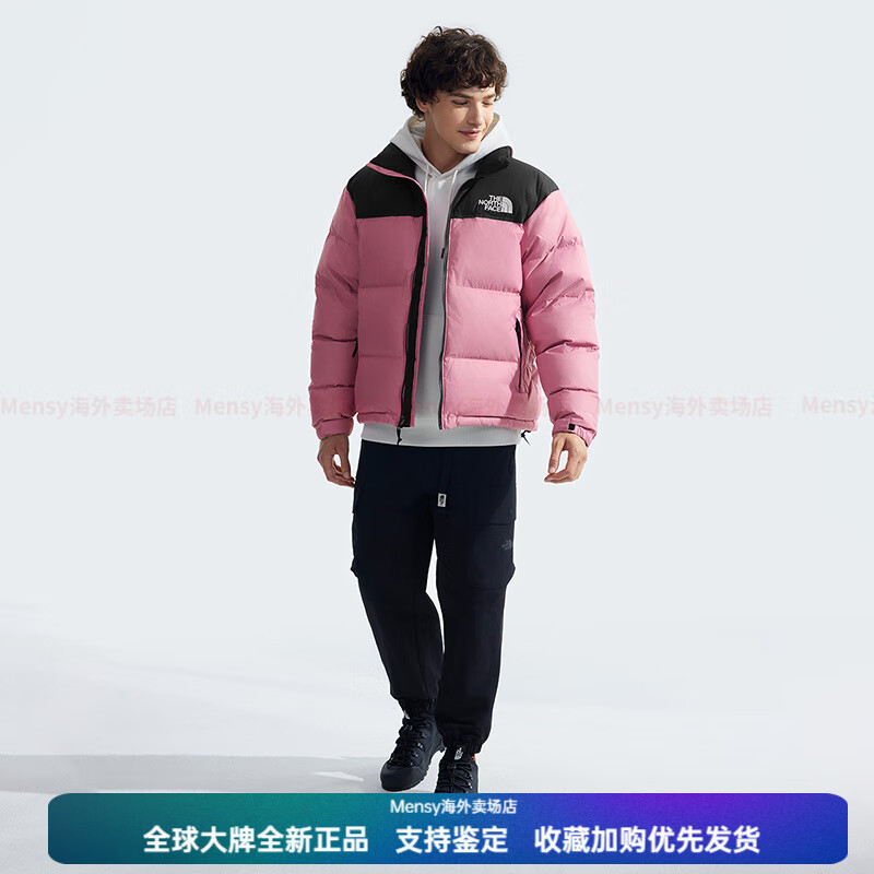 北面（The North Face）户外系列 FW24 1996 连帽立领700蓬鹅绒防水防风保暖羽绒服男女款 落樱紫 XXS