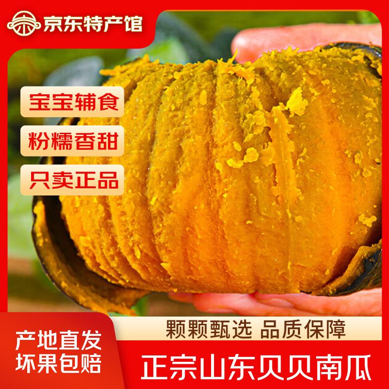 京鲜匠正宗山东贝贝南瓜 粉糯板栗味小南瓜 新鲜生鲜源头直发宝宝辅食 净 4.5斤 精选果【粉糯香甜】