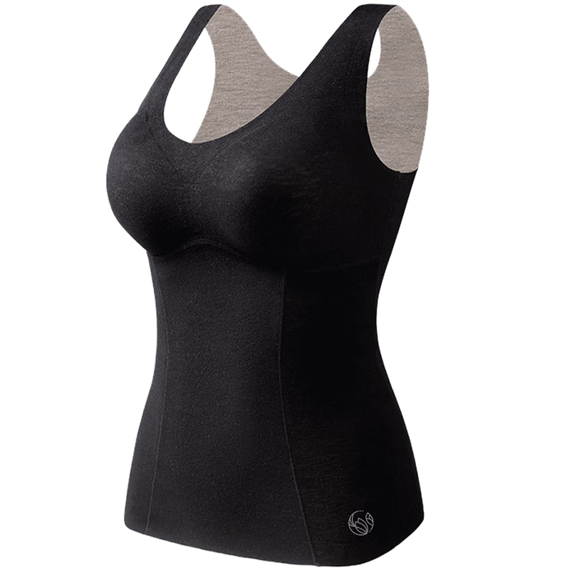 古今(GUJIN)保暖背心女内搭带胸垫秋冬高级感短款打底无痕遮肚子可外穿修身 肤色【胸垫可拆】 含羊绒蚕丝 XL 建议体重120-135斤