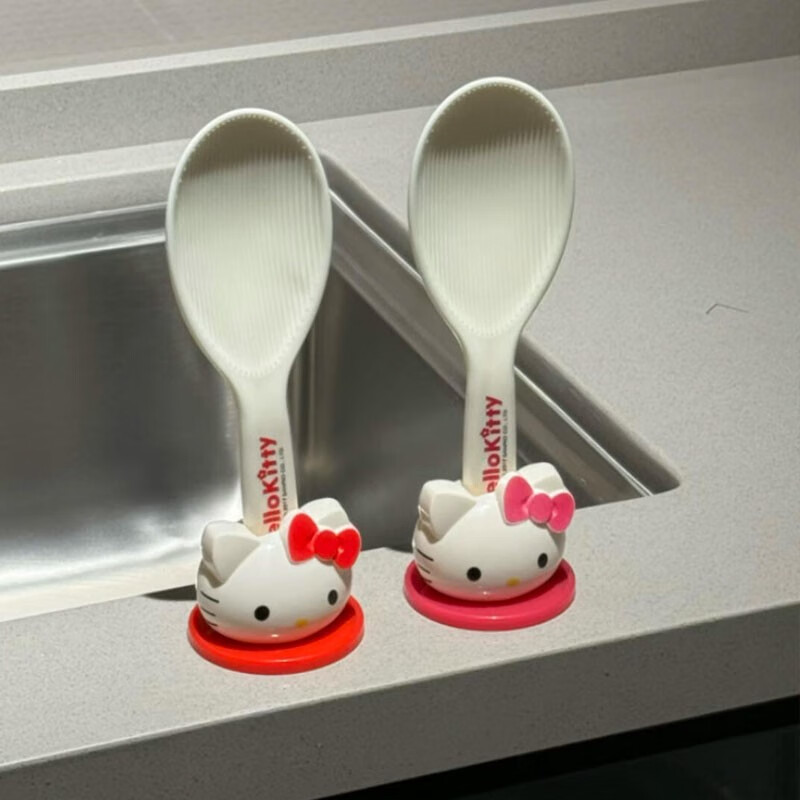 爱佳宇韩国电饭煲饭瓢不粘饭家用饭勺桌摆件啊啊啊是hellokitty的饭勺耶 猫猫粉色饭勺