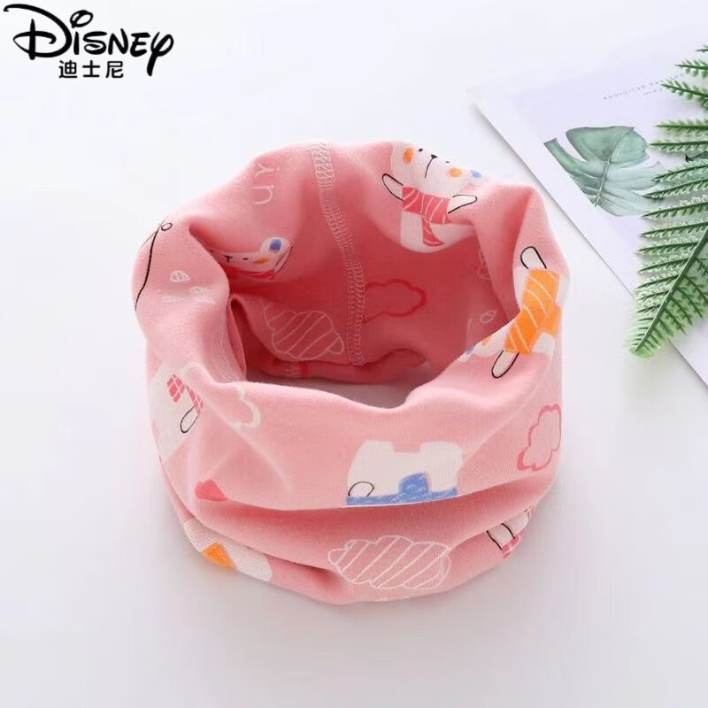 迪士尼（Disney）A类纯棉宝宝围脖儿童新款脖套男小孩秋冬套头婴儿围巾防风保暖女 活动【2条组合】灰底小星星+蓝白小极熊 适合【0-12岁】宝宝A类无骨围脖