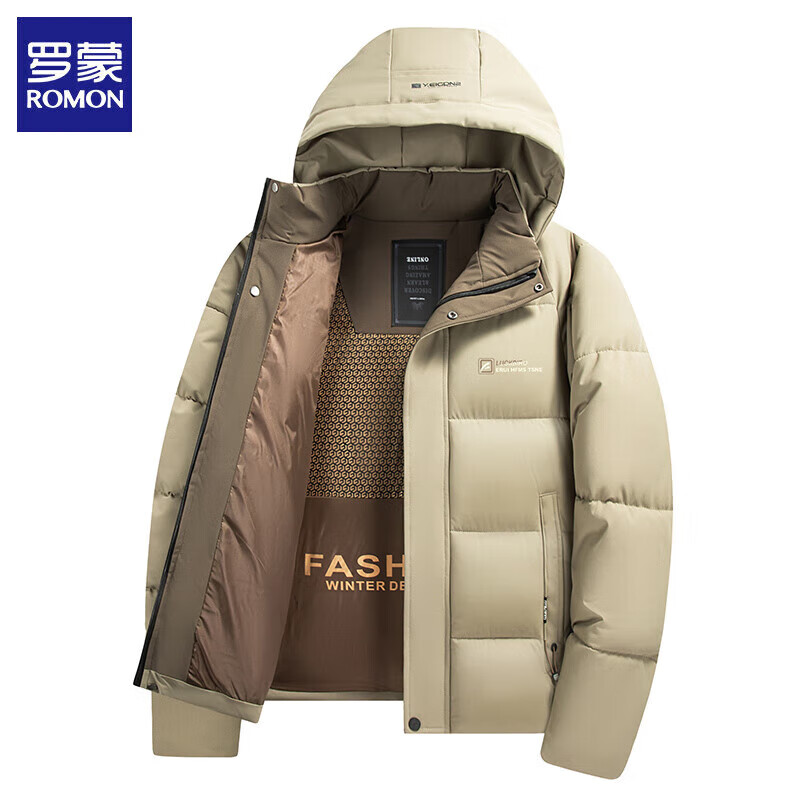 ���ɣ�ROMON������������2025�����¿���ޱ�ů��ʿ��ñ�޷���װ�ް��ְ�װ 2858���� 5XL (��������165-185��) 69.07Ԫ