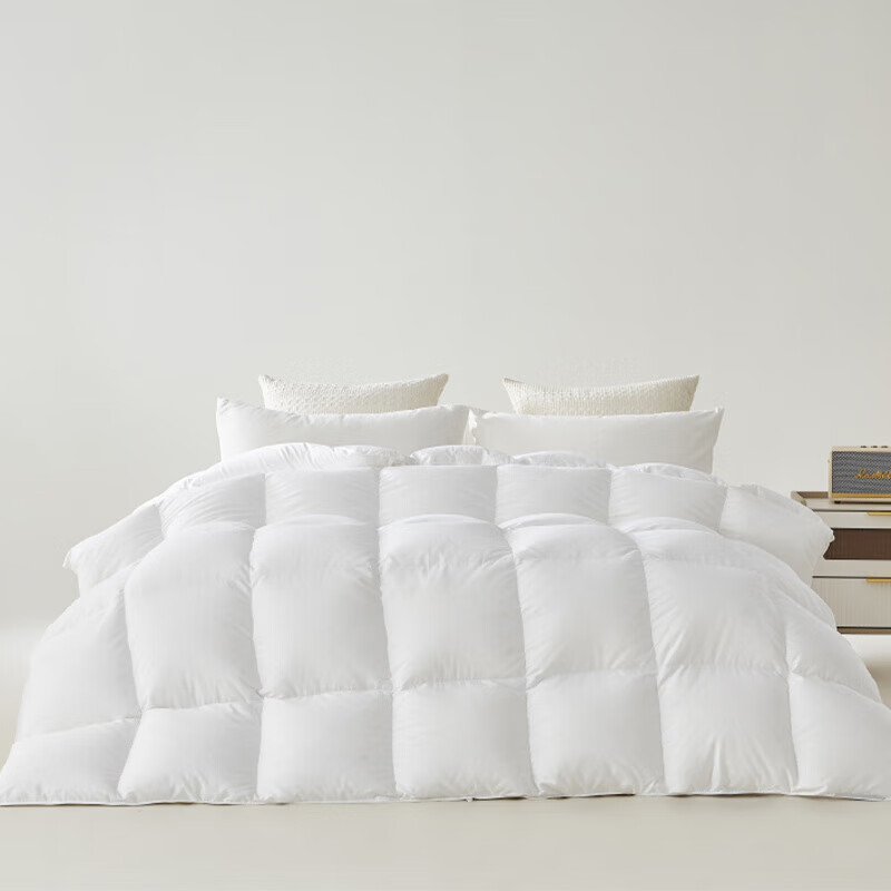 恒源祥正品羽丝绒被白鹅丝绒被子纯棉加厚保暖冬被芯双人被春秋被学生被 白色 150x200cm/【4斤夏被】