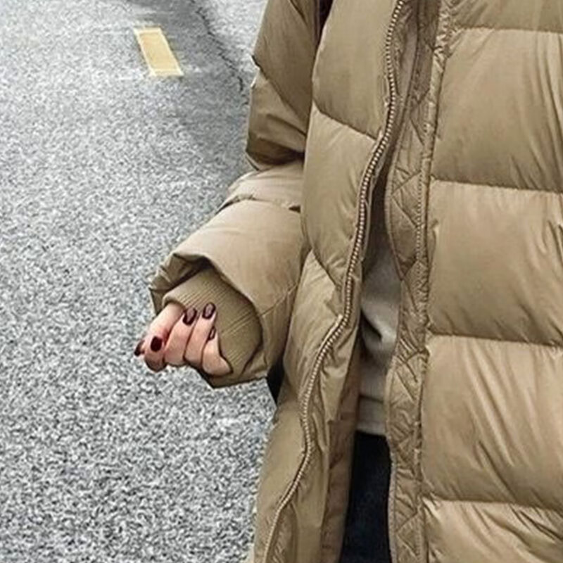 子牧棉麻2025冬装 女休闲宽松加厚保暖棉服外套百搭纯色棉衣开衫0503 黑色 L (建议115-125斤)