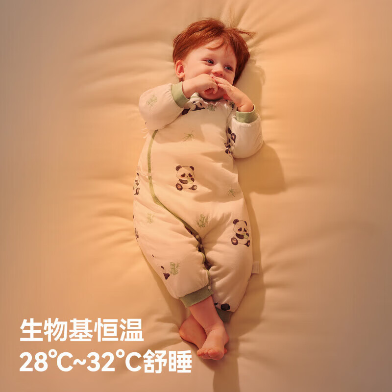 贝肽斯婴儿衣服冬季衣服新生儿童连体衣宝宝连体衣保暖纯棉爬服 熊竹萌宝 80cm