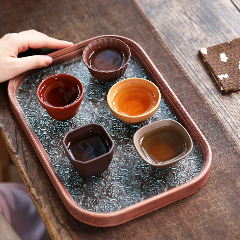 紫来顺茶杯伴手礼商务会议礼品正品紫砂主人杯新年送客户礼物喝茶品茗杯 【五福临门】福禄寿喜财紫砂杯套装