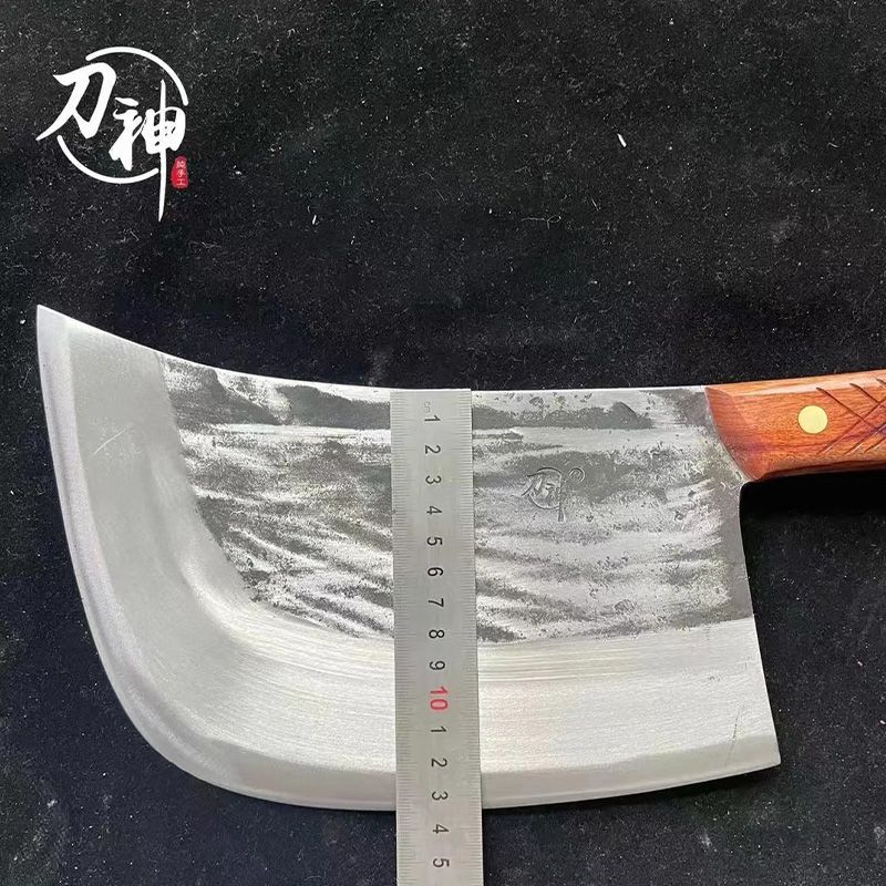 屠夫砍骨专用刀商用斩骨刀斩骨头专用刀家用砍骨头刀手工锻打加厚 卡其色-虎头斩骨刀【约5斤-商用斩牛大骨】