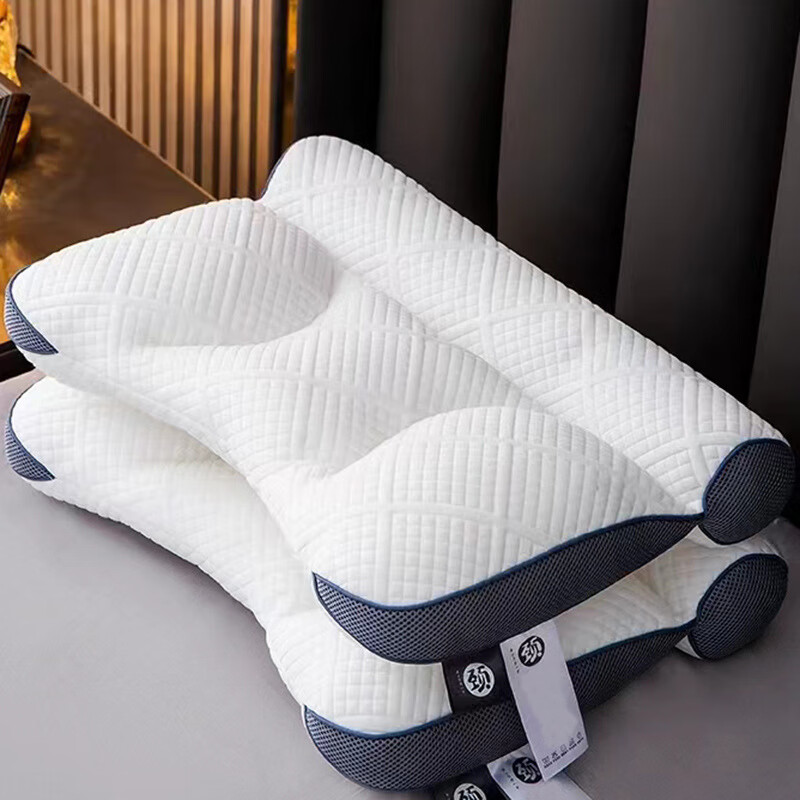 真织阁 二代反牵引助睡眠枕头枕芯护颈枕家用枕头芯贴颈侧睡 牵引修复枕灰色（特价跑量一波，速抢） 单只 低枕 60cm 40*2CM低枕【700克】