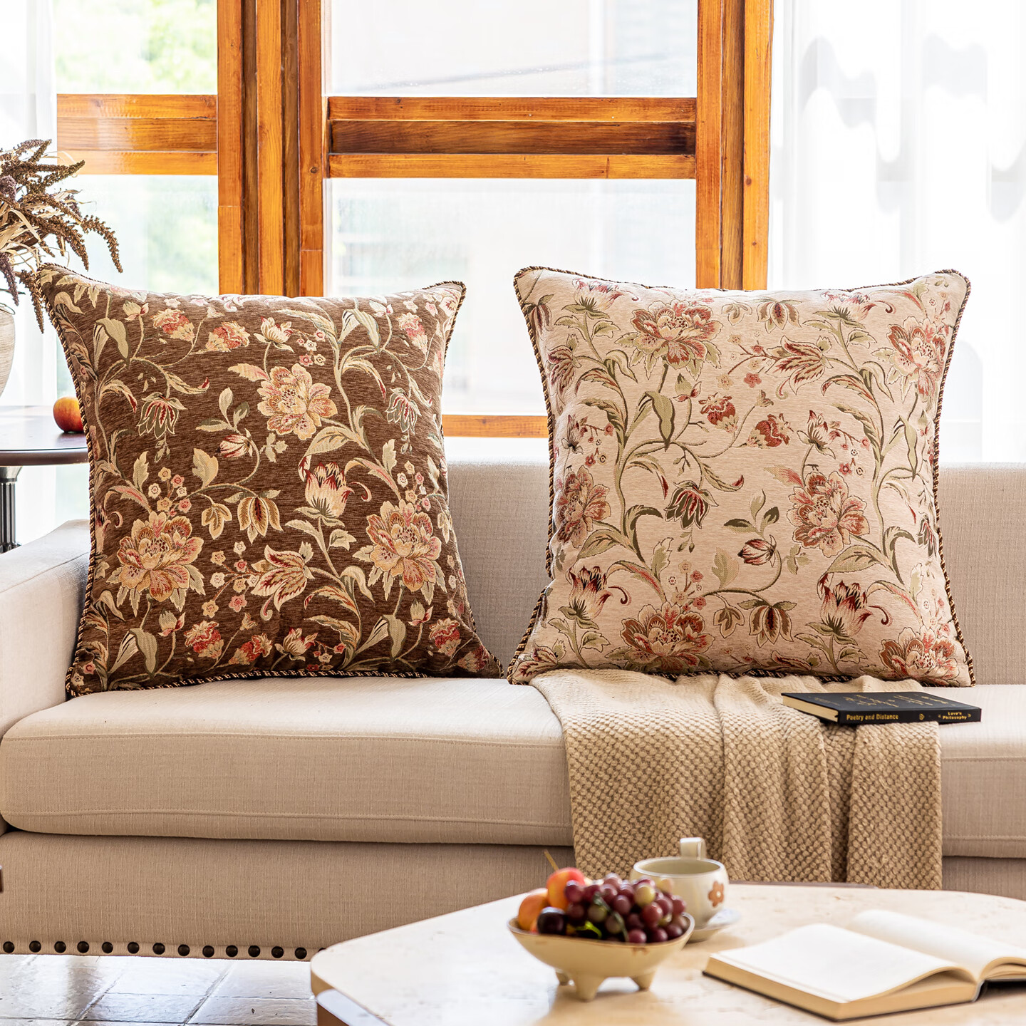 乐唯仕高端抱枕沙发客厅轻奢高级感大号抱枕套靠枕雪尼尔靠背垫2026新款 玛格丽特-米(高定款) 45cm*45cm 含枕芯