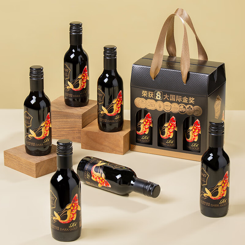 傲鱼[顺丰]跃黑金R6珍藏智利原瓶进口红葡萄酒14度西拉酿造187.5m*6瓶 187.5ml*6瓶