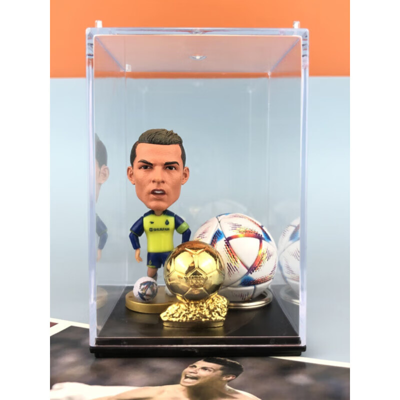 梦京鱼足球礼物送男生礼盒哈兰德梅西C罗姆巴佩玩偶摆件励志纪念品 因扎吉+欧冠杯+足球+展示盒