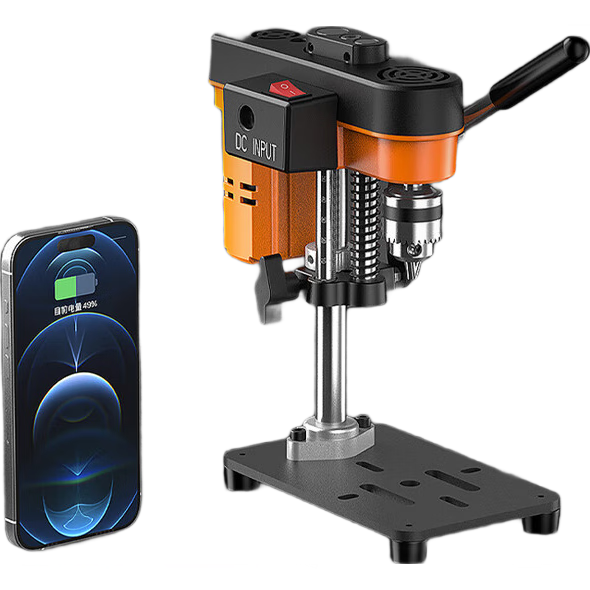 科麦斯（KOMAX）台钻小型家用220v大功率工业级钻床铣床工作台多功能高精度钻孔机 7档【4.0Ah】2电1充