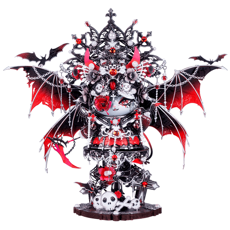 藝模藝模喵之城惡魔貓咪 3D立體拼圖金屬拼裝模型玩具擺件手工DIY禮物