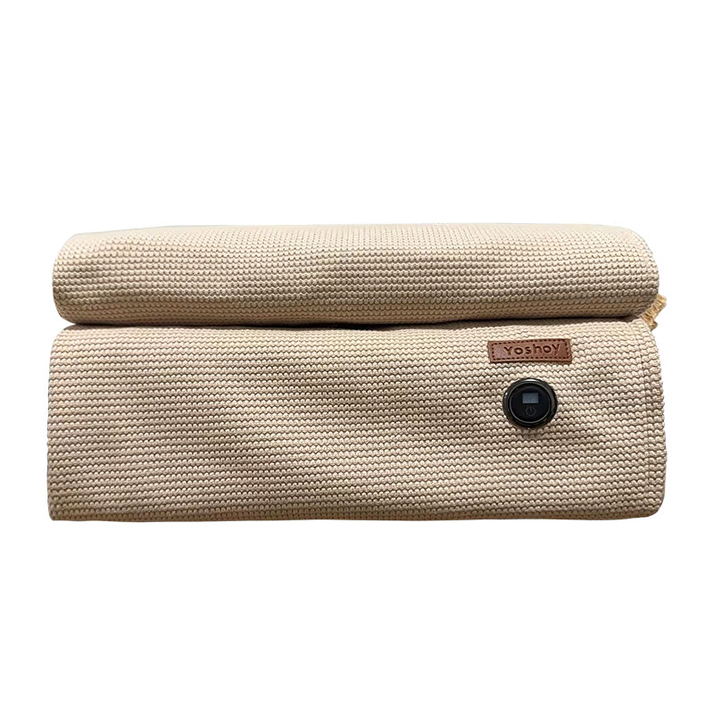 YOSHOY电热披肩毯保暖斗篷电热暖身毯多功能发热披毯便携电热毯 浅绿色（带5000mah充电宝） 150cm*80cm