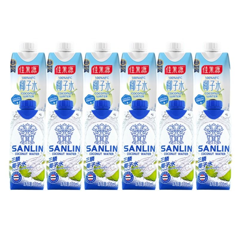 佳果源三麟雙拼泰國(guó)椰子水330ml*12瓶天然電解質(zhì)運(yùn)動(dòng)飲 佳果源330*6瓶+三麟330*6瓶