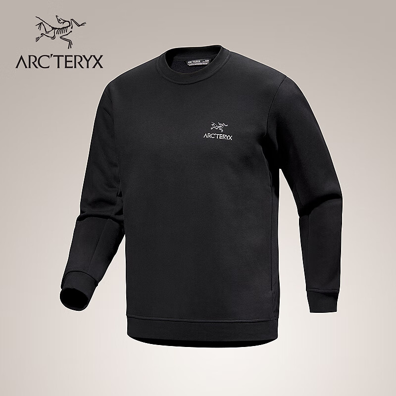 ARC&#039;TERYX始祖鸟 EMBLEM FLEECE CREW 男子 抓绒衫 Black/黑色 M