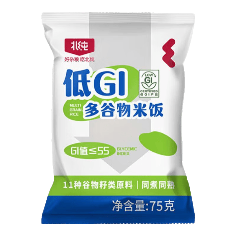北純多谷物米飯 低GI食品 雜糧飯 雜糧粥含黑芝麻 玉米糝黃豆黑豆綠豆 低GI雜糧飯【75g*4袋】