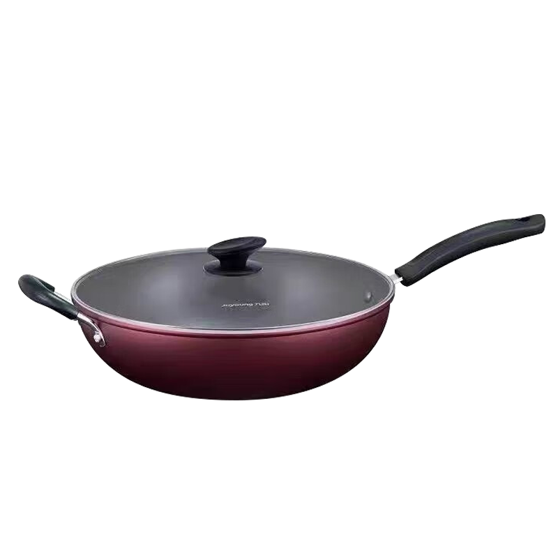 九阳（Joyoung）炒锅不粘锅不锈钢锅平底锅煎炒电磁炉燃气灶通用锅 一冲即净CJ772