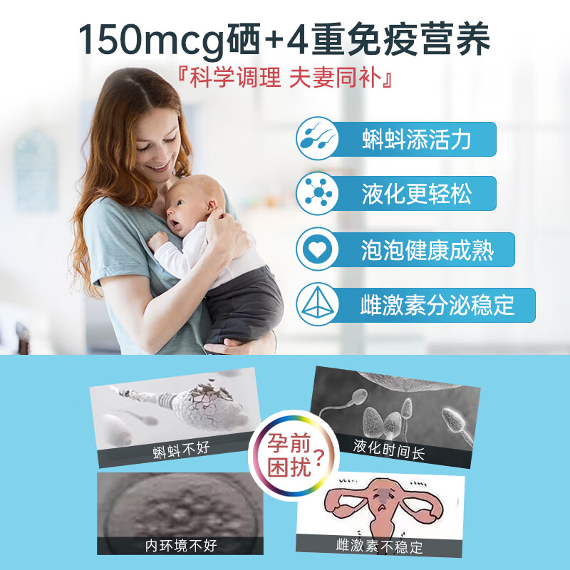 Confidence USA信心康乐硒多维麦芽硒片150mcg 补锌硒成人男士备孕提高精子质量 硒多维 90片*1瓶